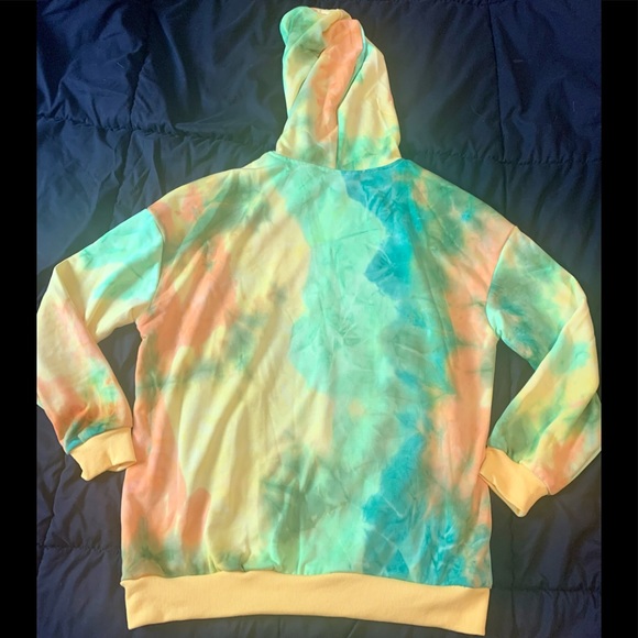 NWOT SHEIN tie-dyed graphic print hoodie - Picture 5 of 5
